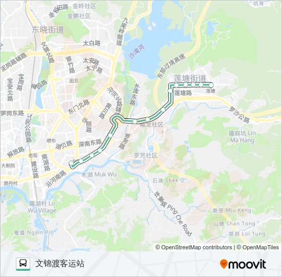 公交B704路的线路图