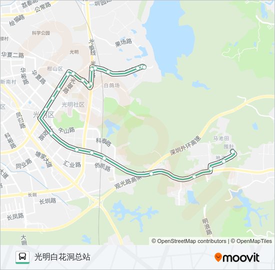 公交B722路的线路图