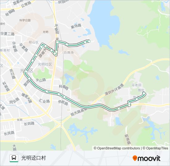 公交B722路的线路图