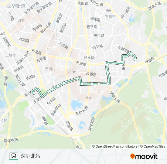公交B742路的线路图