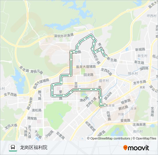 公交B745路的线路图