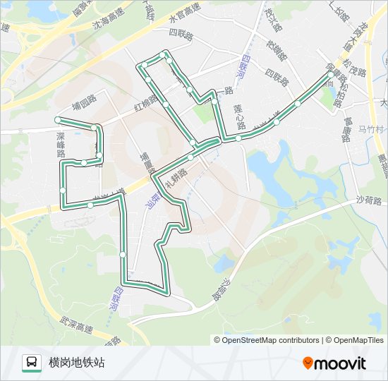 公交B750路的线路图