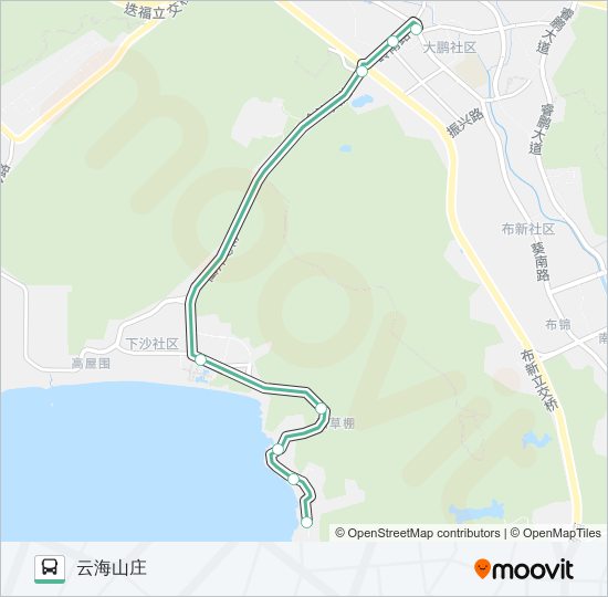 公交B752路的线路图