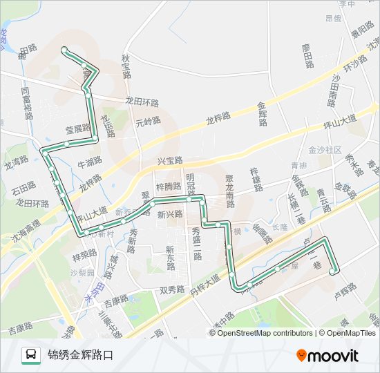 公交B761路的线路图