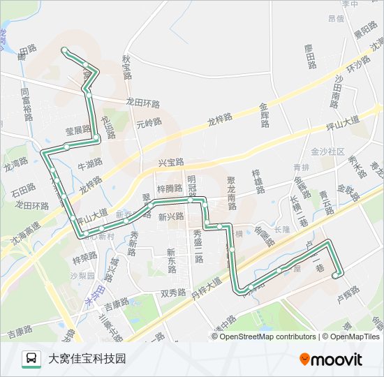 公交B761路的线路图