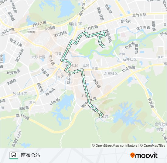 公交B765路的线路图