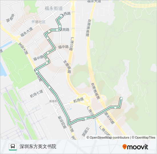 公交B767路的线路图