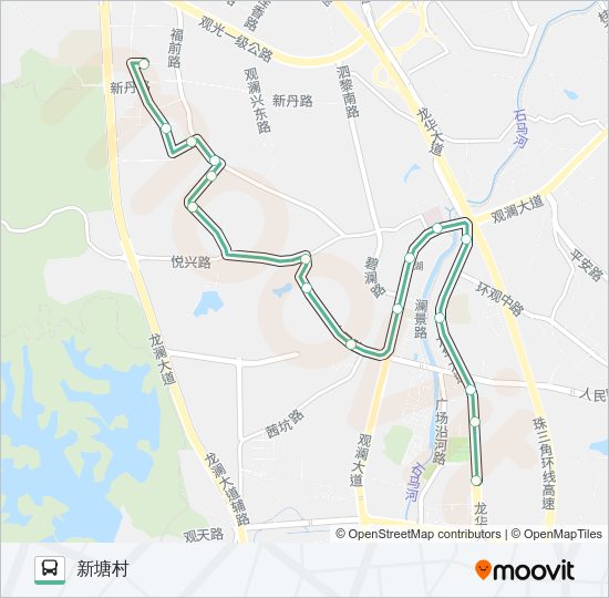 公交B769路的线路图
