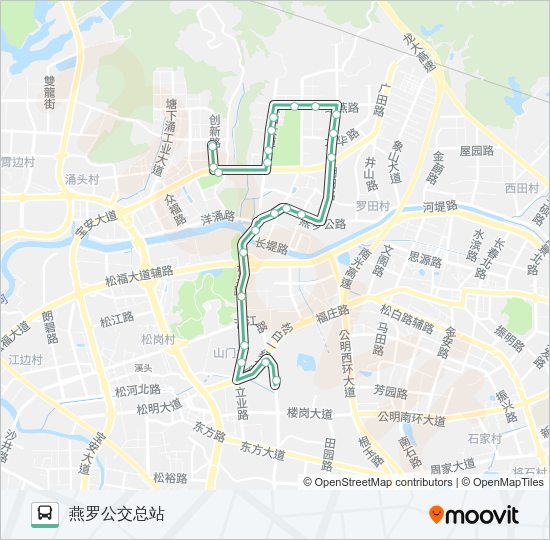 公交B775路的线路图