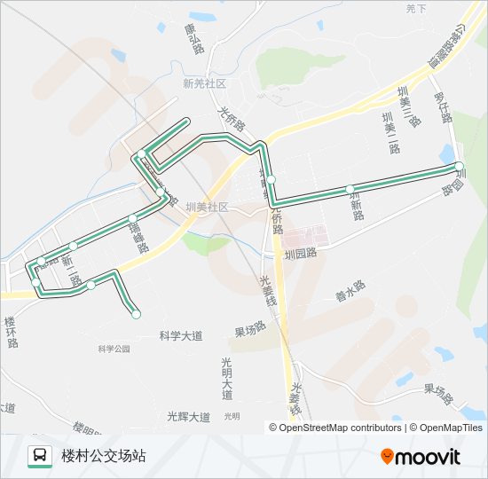 公交B781路的线路图