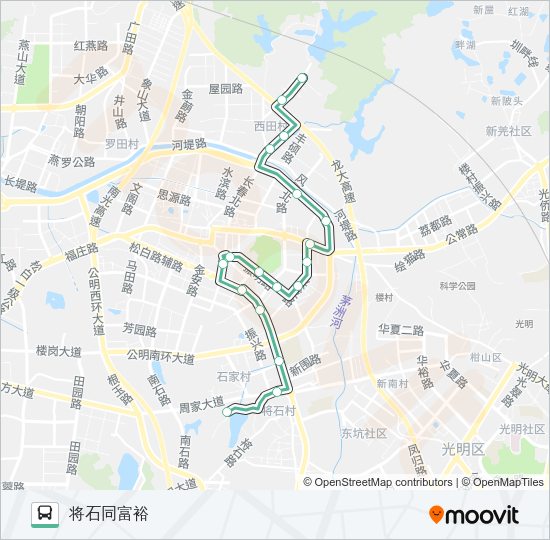 公交B784路的线路图