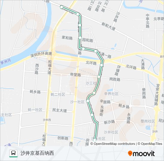 公交B789路的线路图