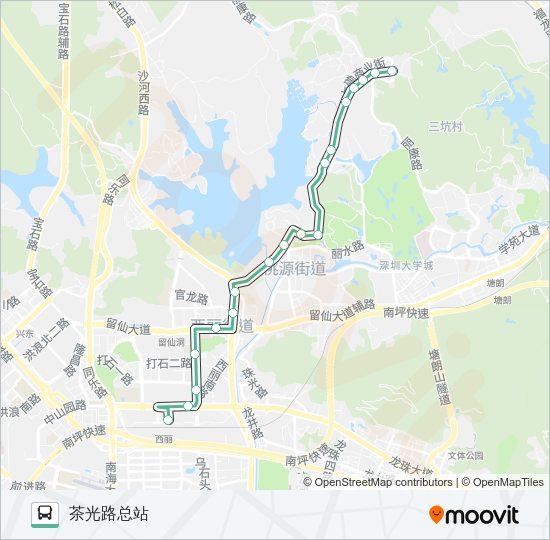 公交B797路的线路图