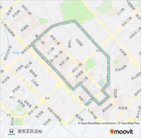 公交B803路的线路图