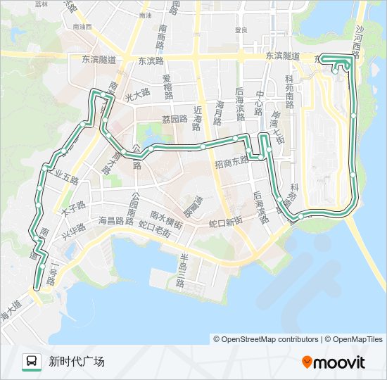 公交B816路的线路图