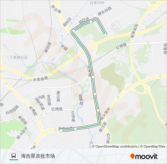 公交B822路的线路图