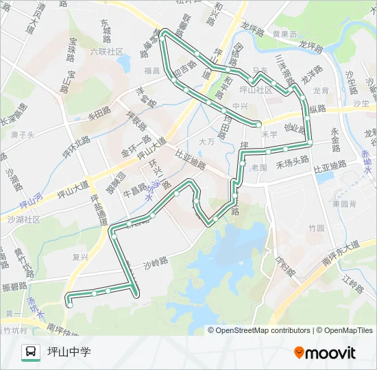B825 Bus Line Map