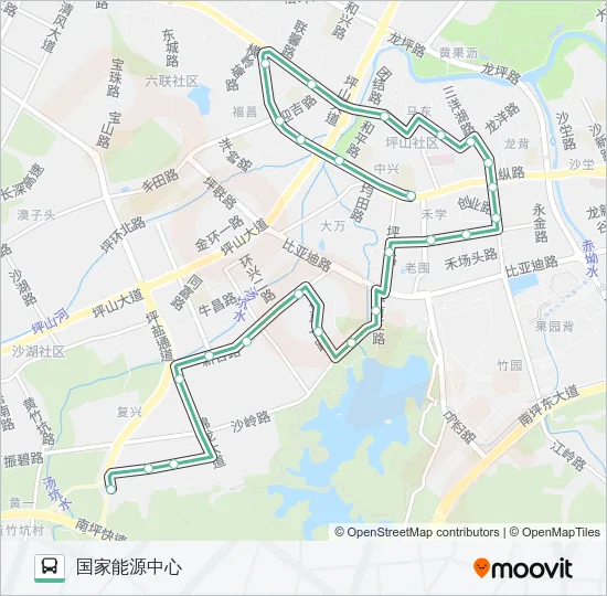 B825 Bus Line Map