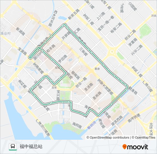 公交B828路的线路图