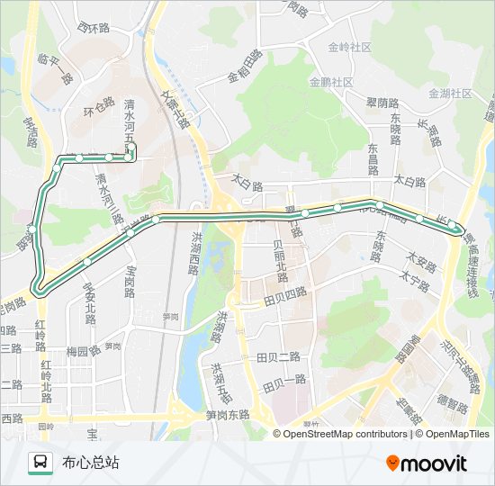公交B840路的线路图