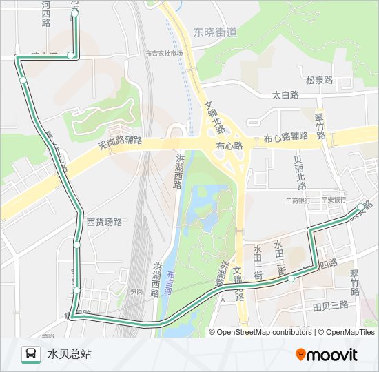 公交B841路的线路图