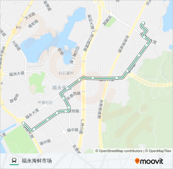 公交B854路的线路图
