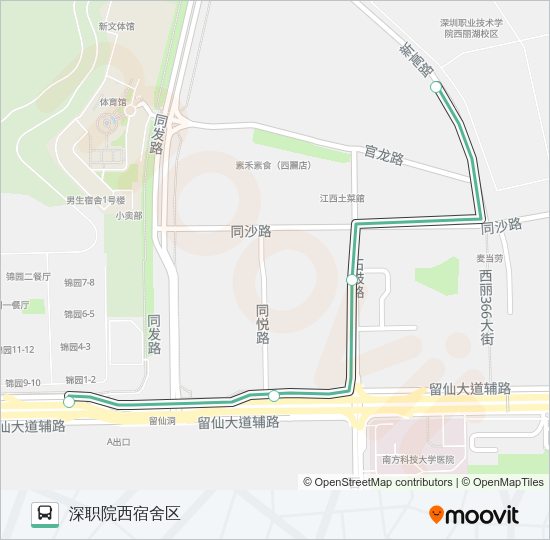 公交B855路的线路图