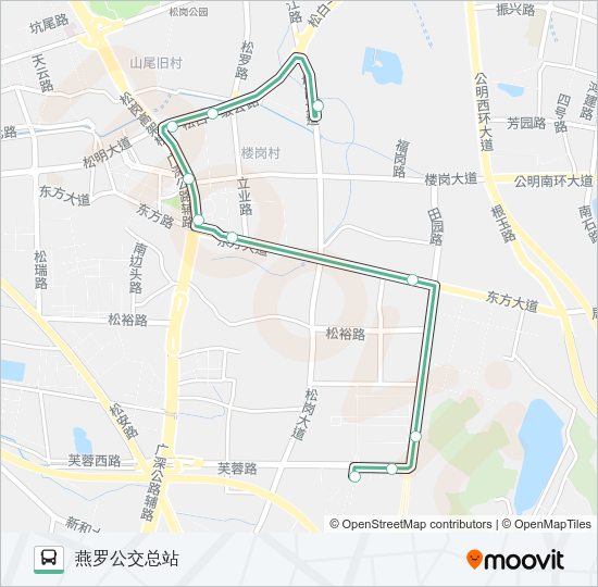 公交B872路的线路图