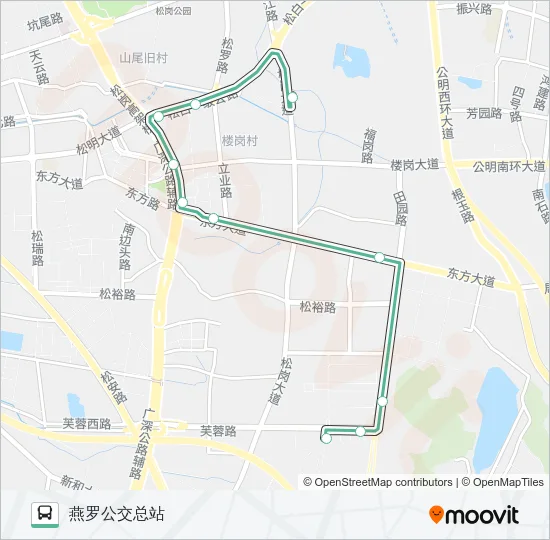 B872 Bus Line Map