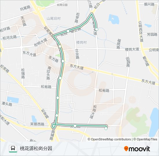 公交B872路的线路图