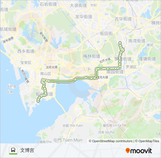 公交K105路的线路图