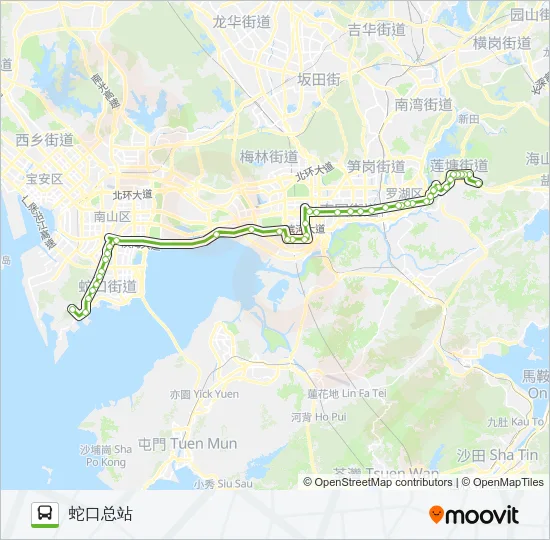 K113 Bus Line Map