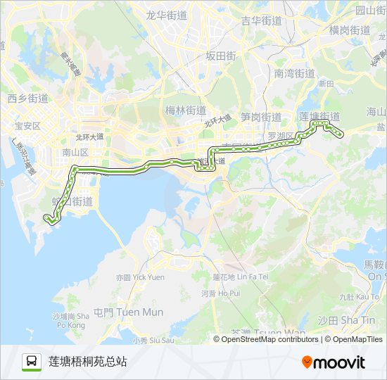 公交K113路的线路图