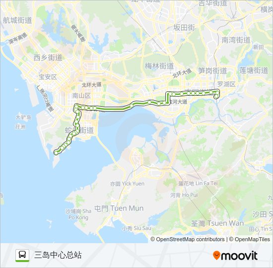 公交K204路的线路图