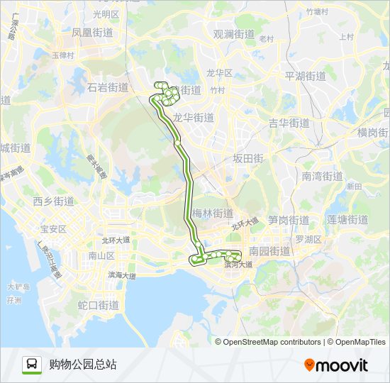 公交K318路的线路图