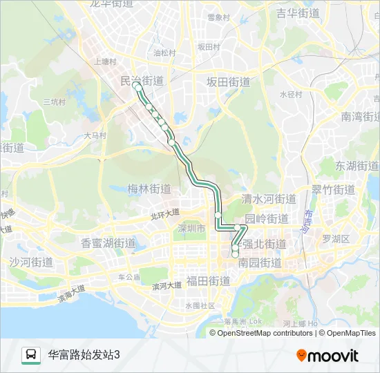 M201 Bus Line Map
