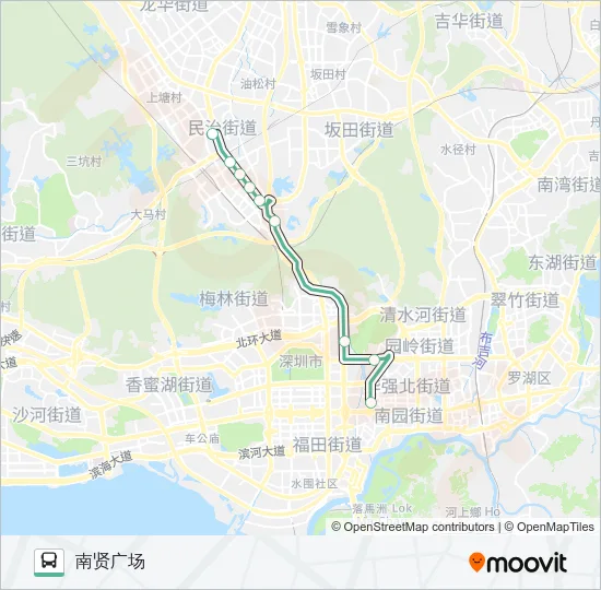 M201 Bus Line Map