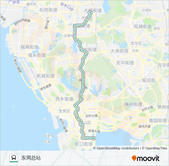 M206 Bus Line Map
