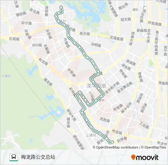 M214 Bus Line Map