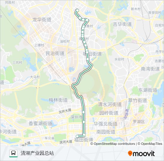 公交M221路的线路图