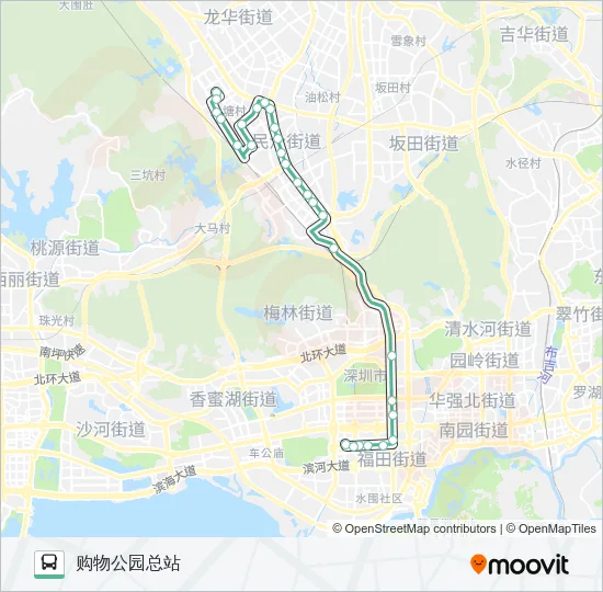 公交M223路的线路图