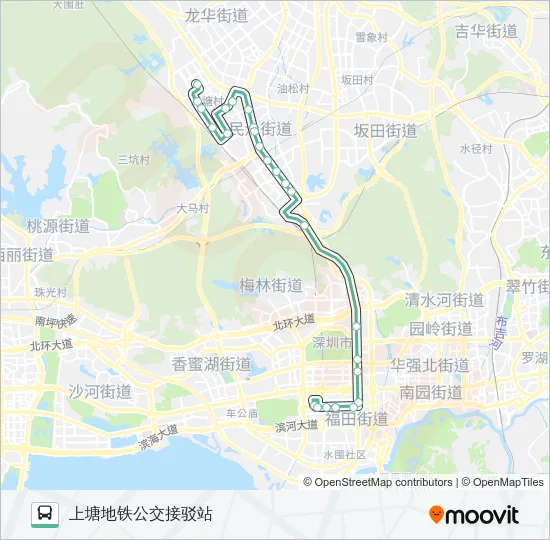 公交M223路的线路图