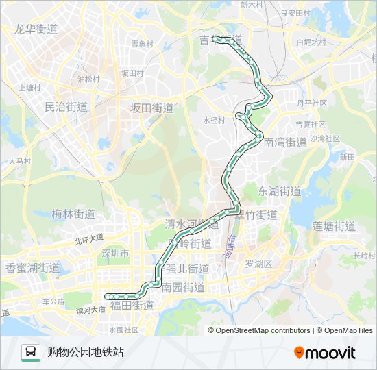公交M224路的线路图