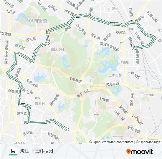 公交M228路的线路图