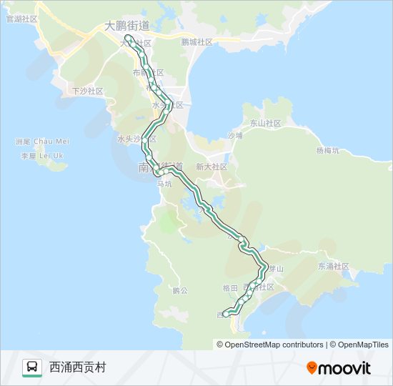 公交M232路的线路图