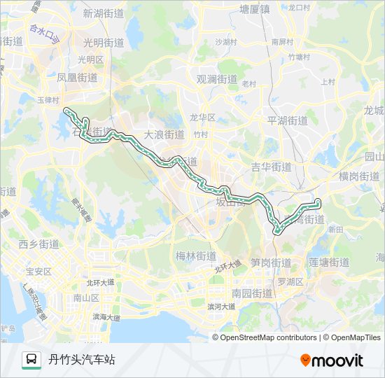 公交M233路的线路图