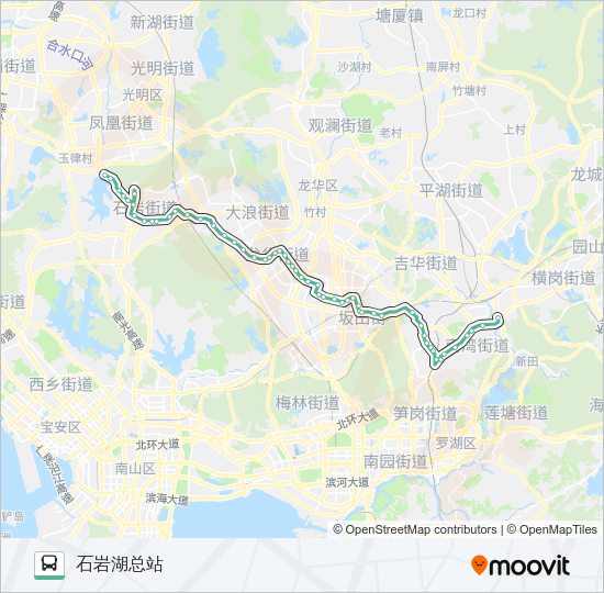 公交M233路的线路图
