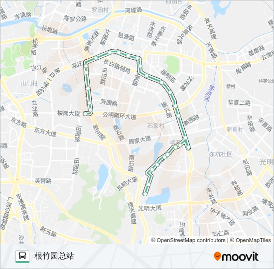 公交M238路的线路图