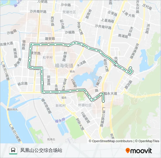 M252 Bus Line Map