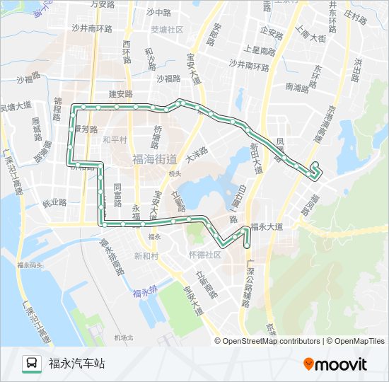 公交M252路的线路图